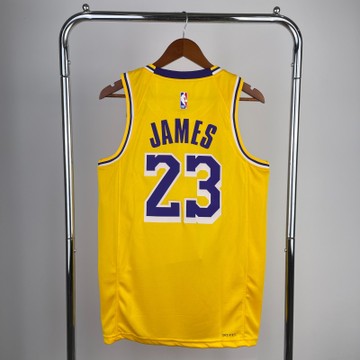 Foto do produto Regata NBA Los Angeles Lakers Gold Association Edition Swingman Jersey 2022/23 LeBron James 23