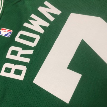 Foto do produto Regata NBA Boston Celtics Nike Icon Edition 24/25 Swingman Jersey Verde Jaylen Brown 7