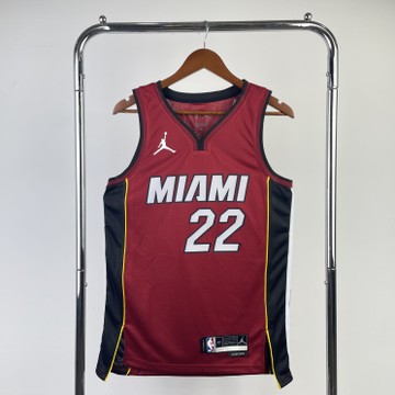 Foto do produto Regata NBA Miami Jordan Heat Statement Edition 22/23 Swingman Jersey Vermelha Jimmy Butler 22