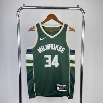 Foto do produto Regata NBA Milwaukee Bucks Nike Icon Edition Jersey Giannis Antetokounmpo 34