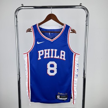 Foto do produto Regata NBA Philadelphia 76ers Association Edition 24/25 Azul Paul George 8