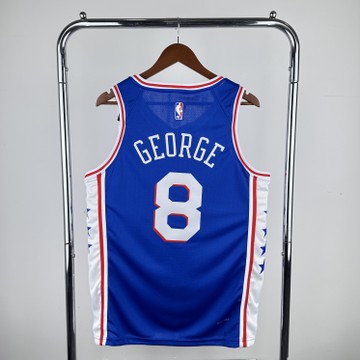 Foto do produto Regata NBA Philadelphia 76ers Association Edition 24/25 Azul Paul George 8