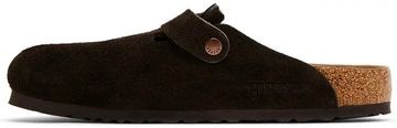 Foto do produto Slide Birkenstock Boston Suede Leather Suede Mocha
