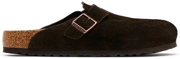 Foto do produto Slide Birkenstock Boston Suede Leather Suede Mocha