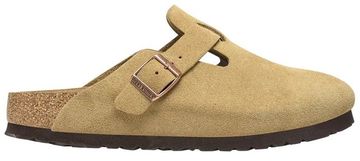 Foto do produto Slide Birkenstock Boston Suede Leather Latte Cream