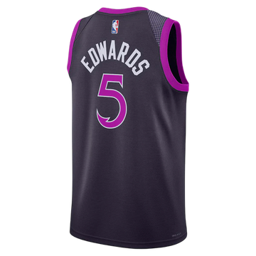 Foto do produto Regata Minnesota Timberwolves City Edition 25/26 Anthony Edwards 5 Roxa