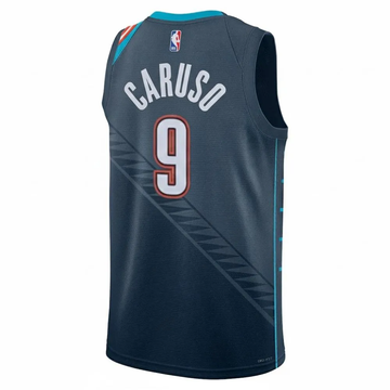 Foto do produto Regata NBA Oklahoma City Thunder City Edition Swingman Jersey Alex Caruso 9 Azul Marinho