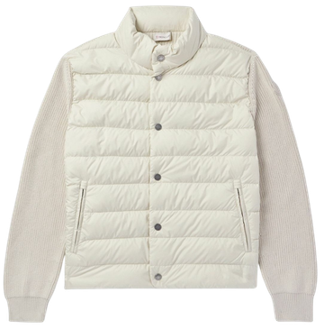 Foto do produto Jaqueta Moncler Ribbed Cotton and Quilted Shell Down Zip-Up Cardigan