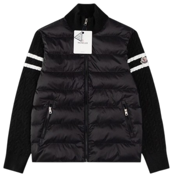 Foto do produto Jaqueta Moncler Black Puffer Jacket with White Accents