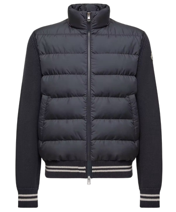 Foto do produto Jaqueta Moncler Navy Blue Padded Cotton Cardigan