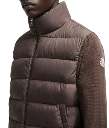 Foto do produto Jaqueta Moncler Logo-Appliqué Padded Jacket - Brown
