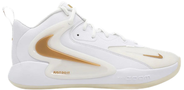Foto do produto Tênis Nike Air Zoom HyperSet 2 IC White Metallic Gold
