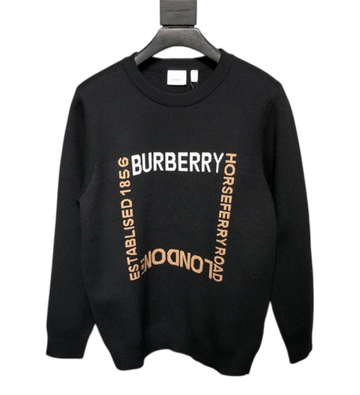 Foto do produto Jaqueta Burberry Horseferry Square Jacquard Sweater Black