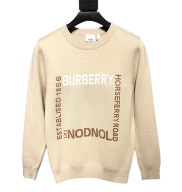 Foto do produto Jaqueta Burberry Horseferry Square Jacquard Sweater Cream