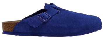 Foto do produto Slide Birkenstock Boston Suede Leather Taupe Blue
