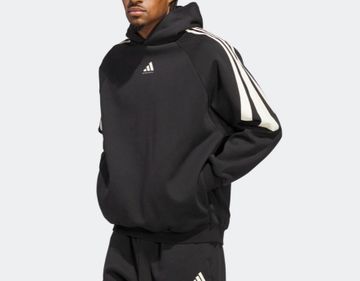 Foto do produto Moletom Adidas Basketball 3-Stripes Fleece Hoodie 