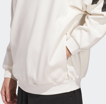 Foto do produto Moletom Adidas Basketball 3-Stripes Fleece Hoodie White