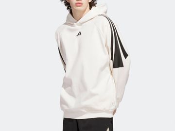 Foto do produto Moletom Adidas Basketball 3-Stripes Fleece Hoodie White