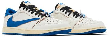 Foto do produto Tênis Fragment Design x Travis Scott x Air Jordan 1 Retro Low OG SP Sail Military Blue
