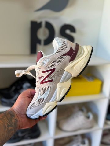 Foto do produto Tênis New Balance 9060 Linen Burgundy (PRONTA ENTREGA)