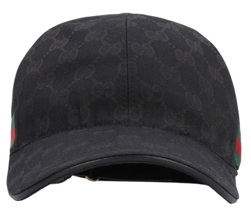 Foto do produto Boné Gucci Gg Baseball Black Logo All Over