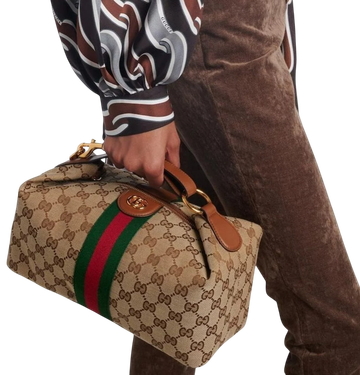 Foto do produto Bolsa Gucci Brown Vanity Gg Canvas Medium Top-Handle Bag