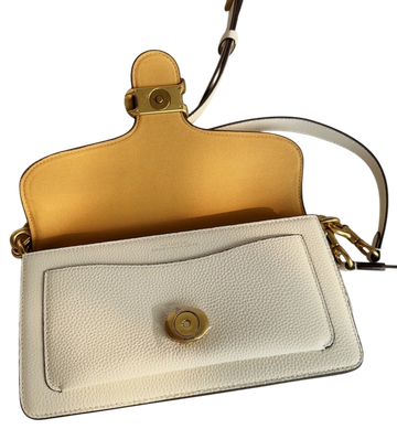 Foto do produto Bolsa Coach Polished Pebble Leather Tabby 26 White Gold