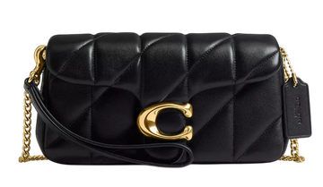 Foto do produto Bolsa Coach Tabby Chain Crossbody Bag 19 With Quilting Brass Black