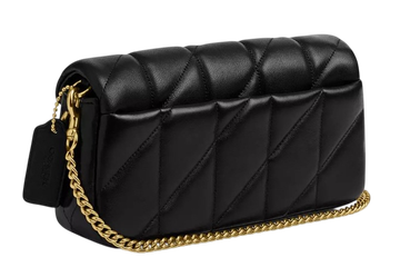 Foto do produto Bolsa Coach Tabby Chain Crossbody Bag 19 With Quilting Brass Black