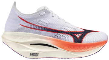 Foto do produto Tênis Mizuno Wave Rebellion Pro 3  White Baritone Blue Fiery Coral
