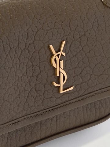 Foto do produto Bolsa Saint Laurent Niki Mini Crinkled-leather Shoulder Bag Army Green