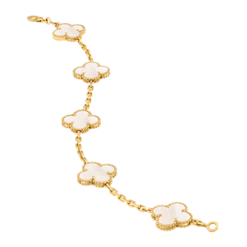 Foto do produto Pulseira Van Cleef Vintage Alhambra 5 motivos Madrepérola
