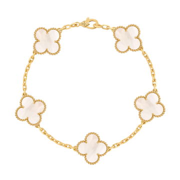 Foto do produto Pulseira Van Cleef Vintage Alhambra 5 motivos Madrepérola