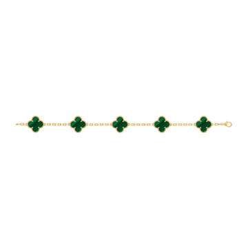 Foto do produto Pulseira Van Cleef Vintage Alhambra 5 motivos Malaquita