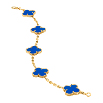Foto do produto Pulseira Van Cleef Vintage Alhambra 5 motivos Ágata