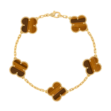 Foto do produto Pulseira Van Cleef Vintage Alhambra 5 motivos Olho de Tigre