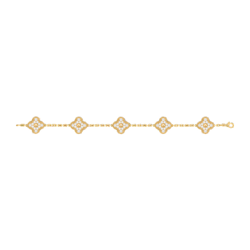 Foto do produto Pulseira Van Cleef Vintage Alhambra 5 motivos Diamante