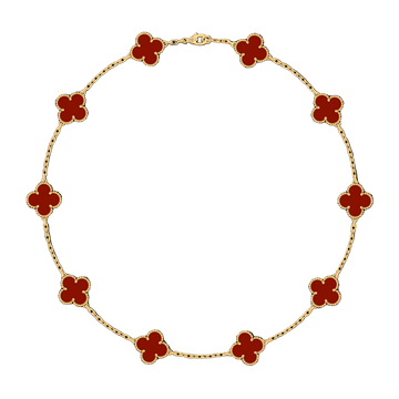 Foto do produto Colar Van Cleef Vintage Alhambra 10 motivos Cornalina