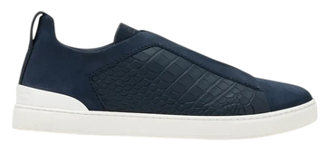 Foto do produto Tênis Zegna Triple Stitch Blue Exotic Leather