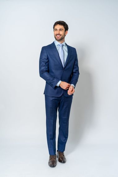 Traje Social Masculino Salvatore Azul Royal