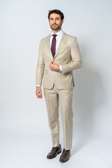 Traje Social Masculino Veneto Areia