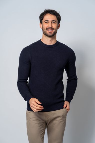Suéter Malha Masculino Marinho