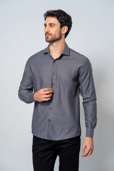 Camisa Social Masculina M420 Grafite