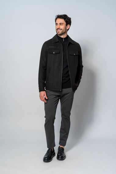 Jaqueta Bolsos Preto