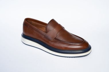 Mocassim Masculino Couro Castanho Claro