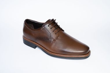 Sapato Masculino Social Derby Couro Marrom Escuro