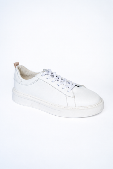 Tênis Masculino Casual Couro Branco HYP004