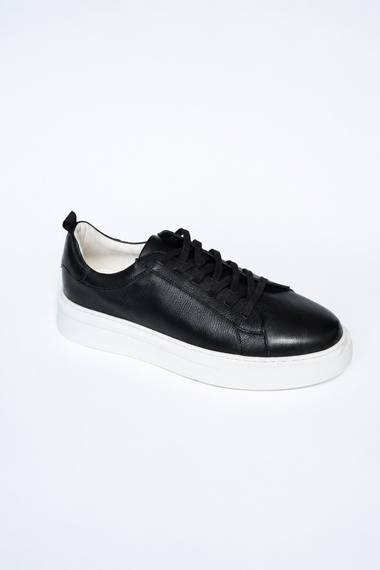 Tênis Masculino Casual Couro Preto HYP004