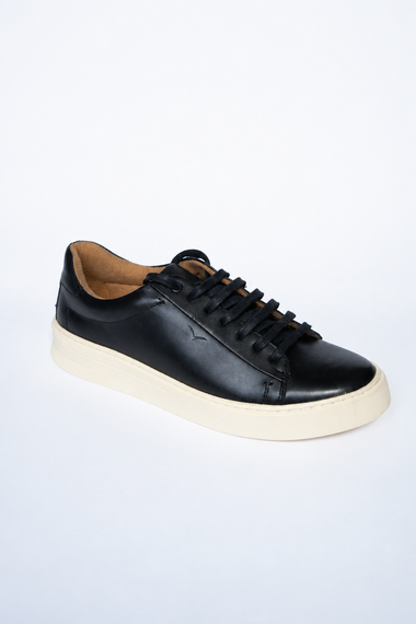 Tênis Masculino Casual Couro Preto