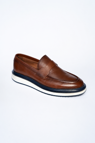 Mocassim Masculino Couro Castanho Claro
